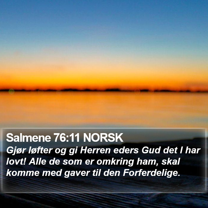 Salmene 76:11 NORSK Bible Study