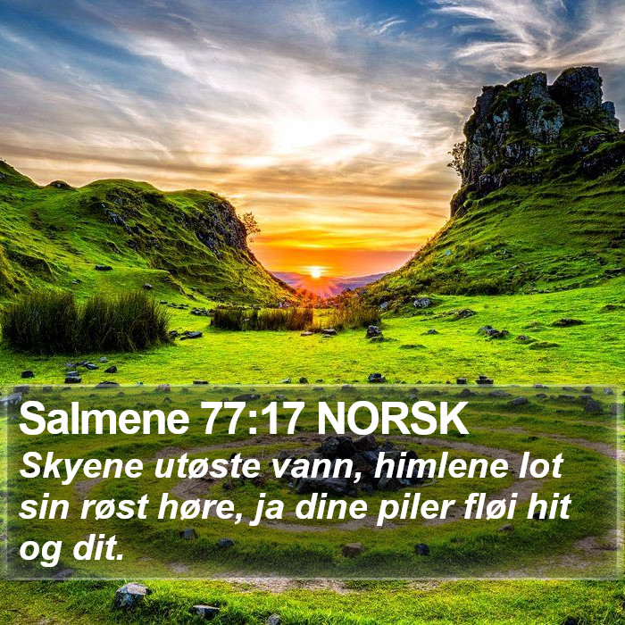 Salmene 77:17 NORSK Bible Study