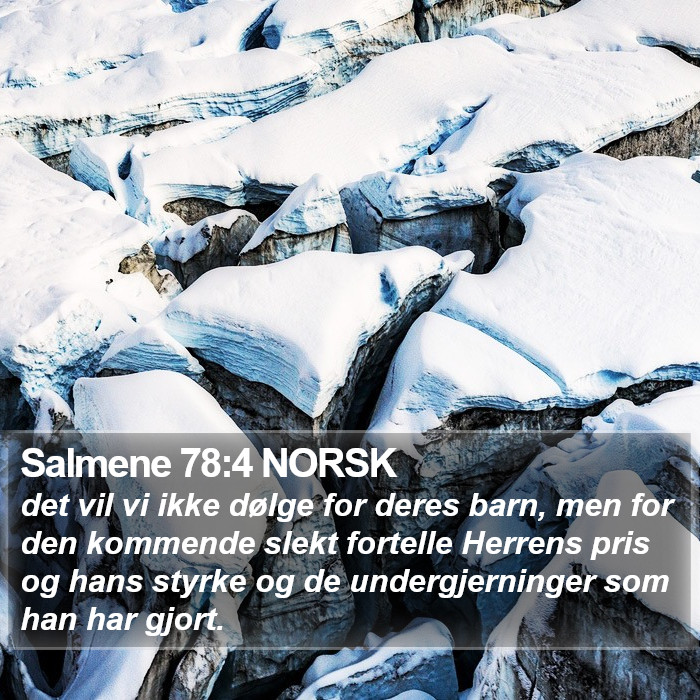 Salmene 78:4 NORSK Bible Study