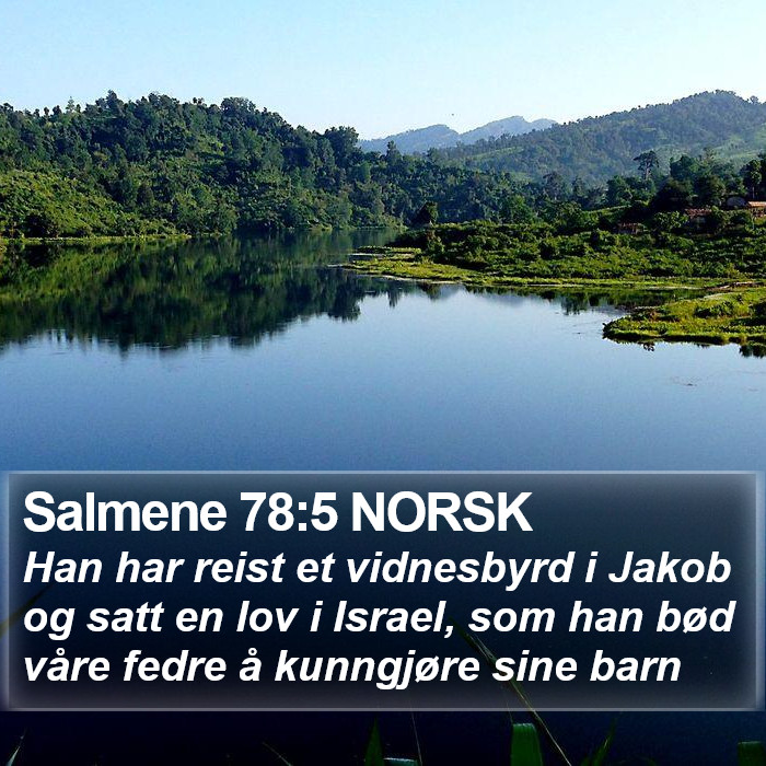 Salmene 78:5 NORSK Bible Study