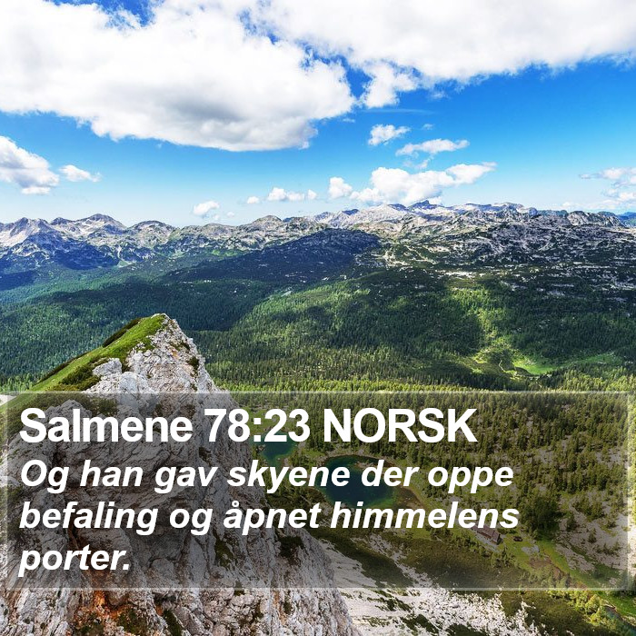 Salmene 78:23 NORSK Bible Study