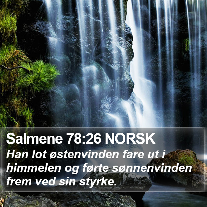 Salmene 78:26 NORSK Bible Study