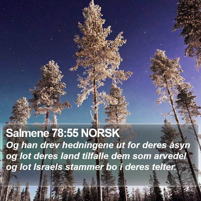 Salmene 78:55 NORSK Bible Study