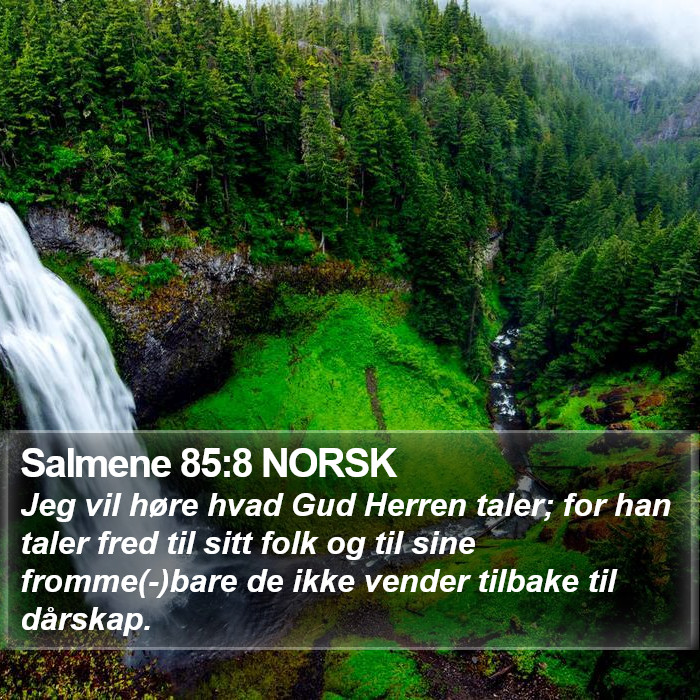 Salmene 85:8 NORSK Bible Study