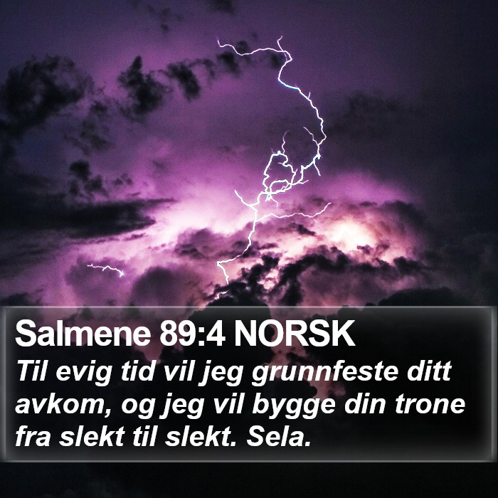 Salmene 89:4 NORSK Bible Study