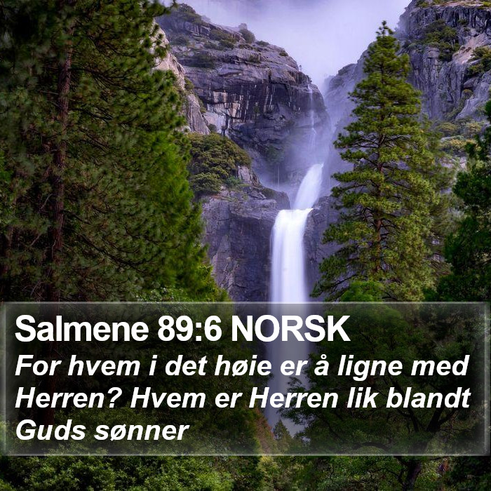 Salmene 89:6 NORSK Bible Study