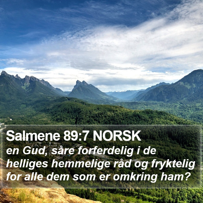 Salmene 89:7 NORSK Bible Study