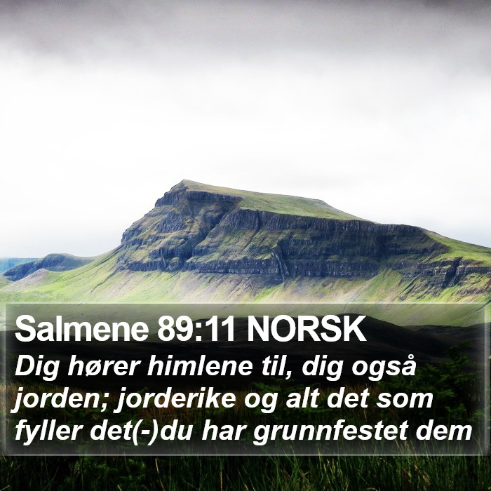 Salmene 89:11 NORSK Bible Study