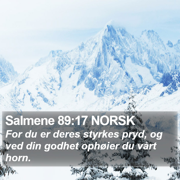 Salmene 89:17 NORSK Bible Study