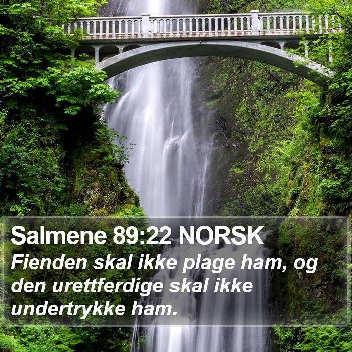 Salmene 89:22 NORSK Bible Study