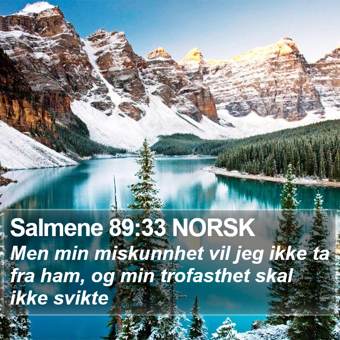 Salmene 89:33 NORSK Bible Study