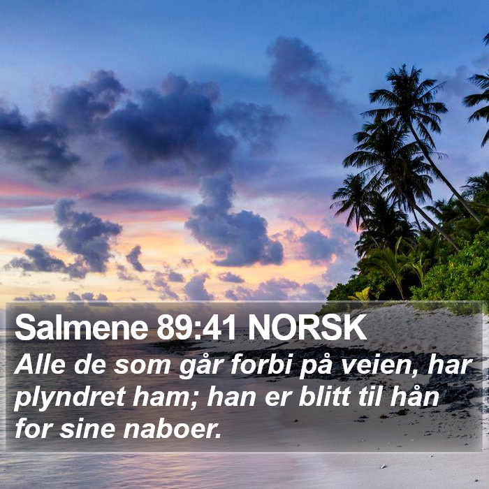 Salmene 89:41 NORSK Bible Study