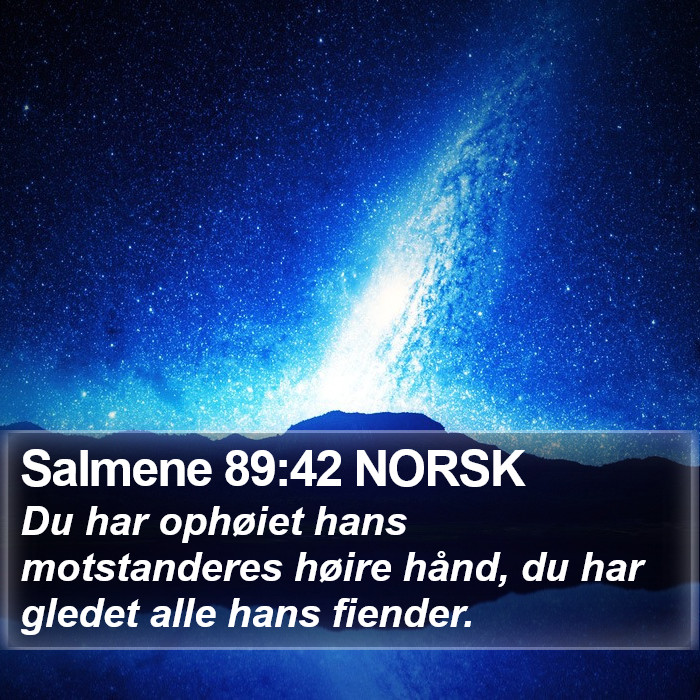 Salmene 89:42 NORSK Bible Study