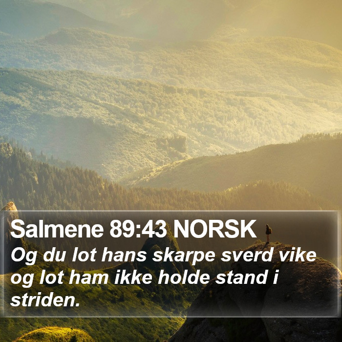 Salmene 89:43 NORSK Bible Study