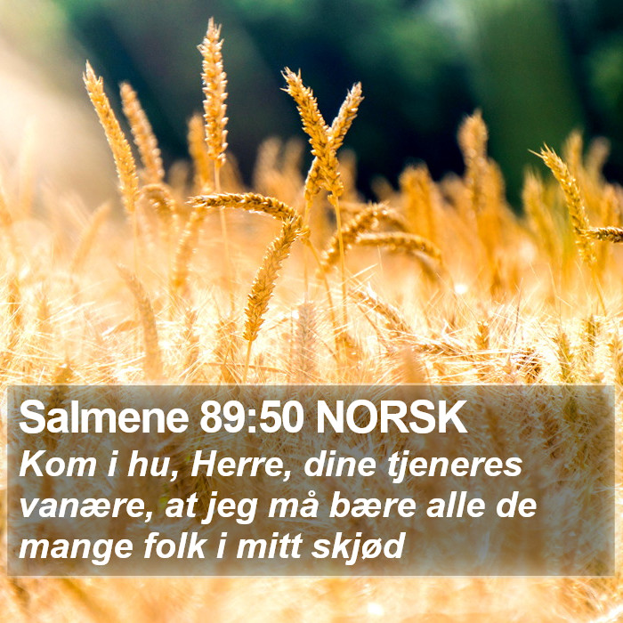 Salmene 89:50 NORSK Bible Study