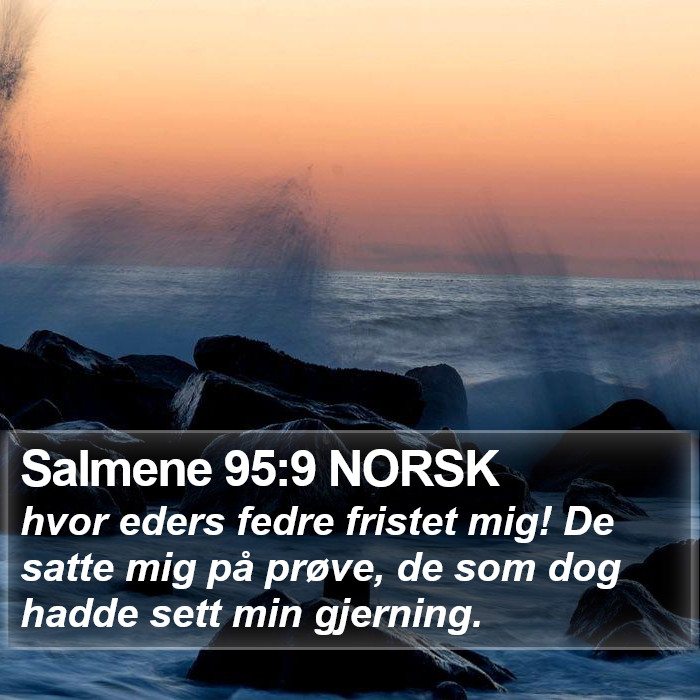 Salmene 95:9 NORSK Bible Study