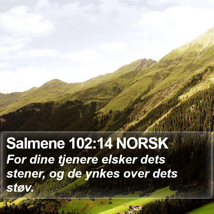 Salmene 102:14 NORSK Bible Study