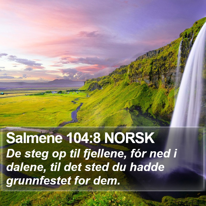 Salmene 104:8 NORSK Bible Study