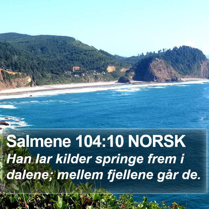 Salmene 104:10 NORSK Bible Study