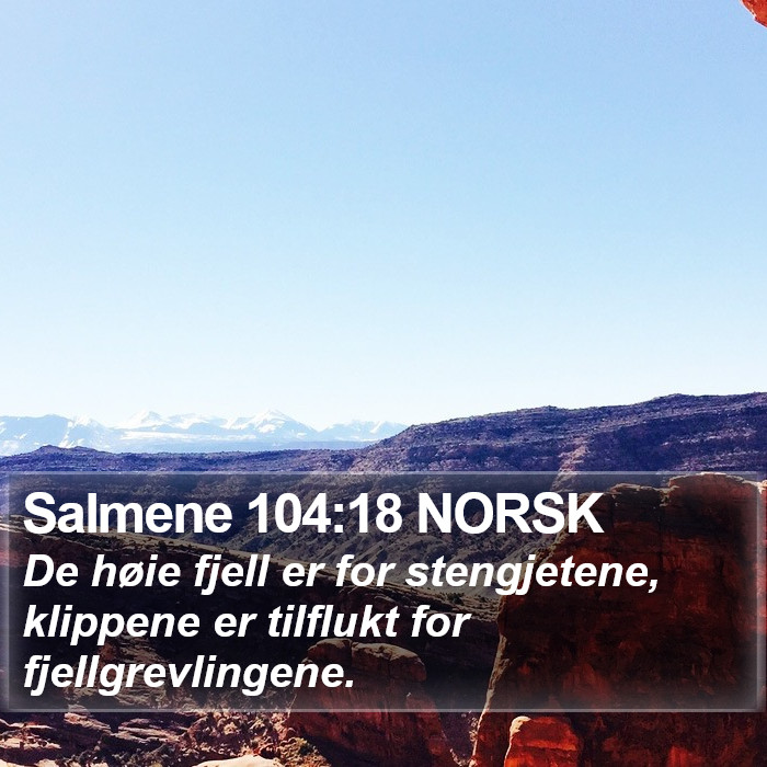 Salmene 104:18 NORSK Bible Study