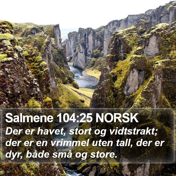 Salmene 104:25 NORSK Bible Study