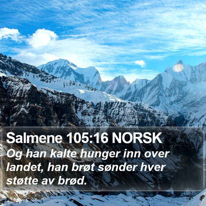 Salmene 105:16 NORSK Bible Study