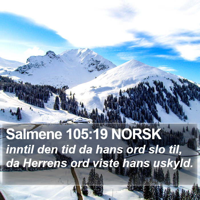 Salmene 105:19 NORSK Bible Study