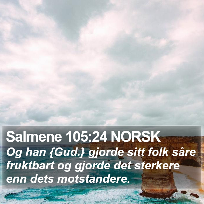 Salmene 105:24 NORSK Bible Study