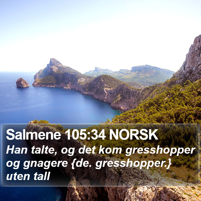 Salmene 105:34 NORSK Bible Study