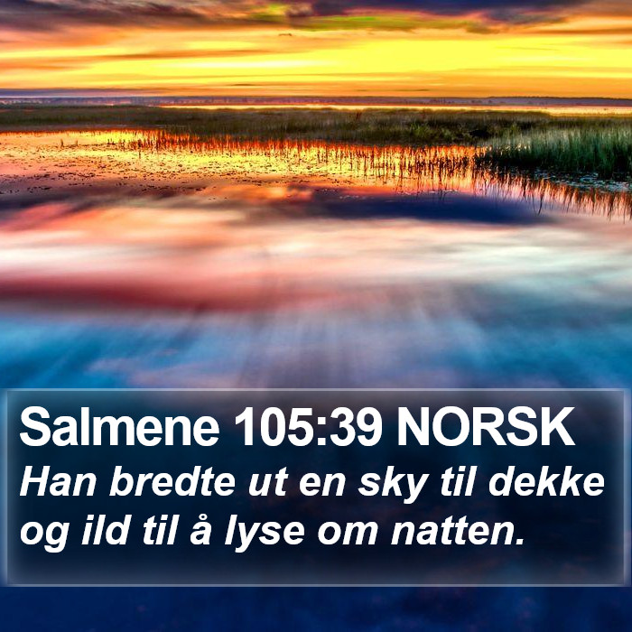 Salmene 105:39 NORSK Bible Study