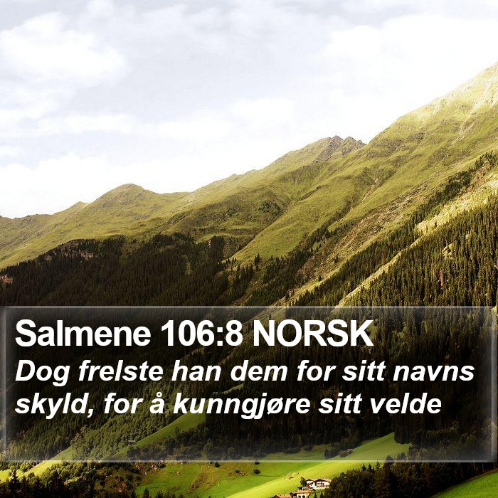 Salmene 106:8 NORSK Bible Study