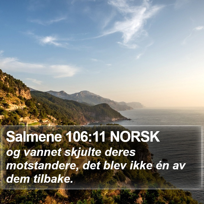 Salmene 106:11 NORSK Bible Study