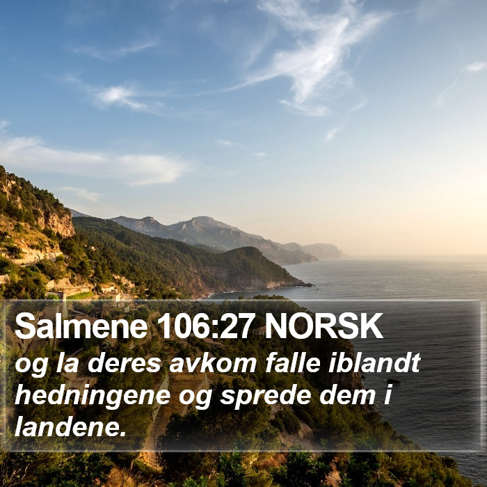 Salmene 106:27 NORSK Bible Study