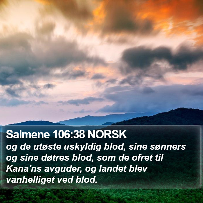 Salmene 106:38 NORSK Bible Study