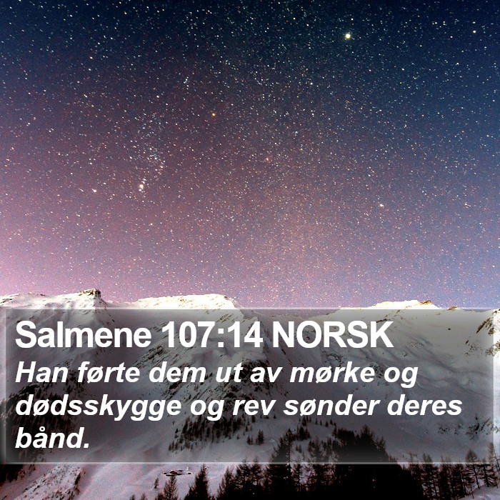 Salmene 107:14 NORSK Bible Study