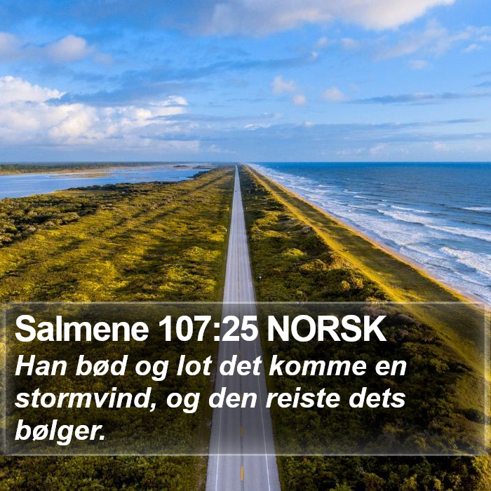 Salmene 107:25 NORSK Bible Study