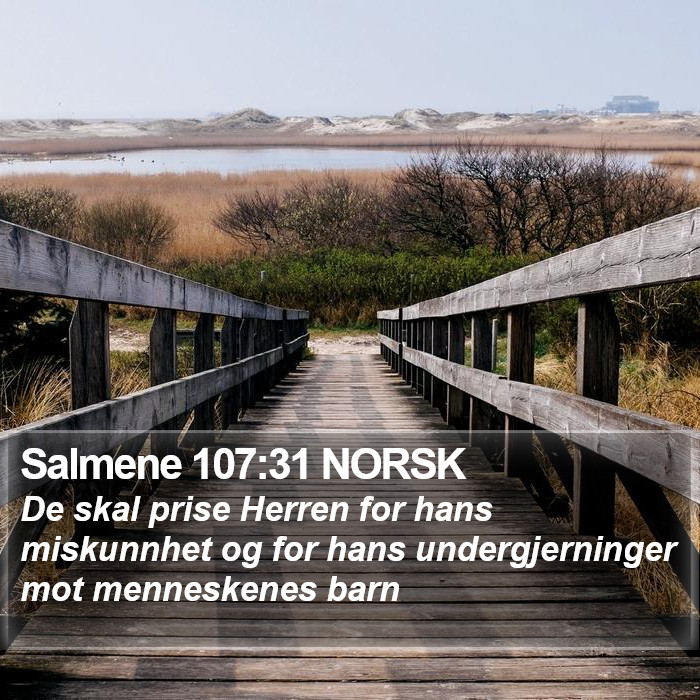 Salmene 107:31 NORSK Bible Study