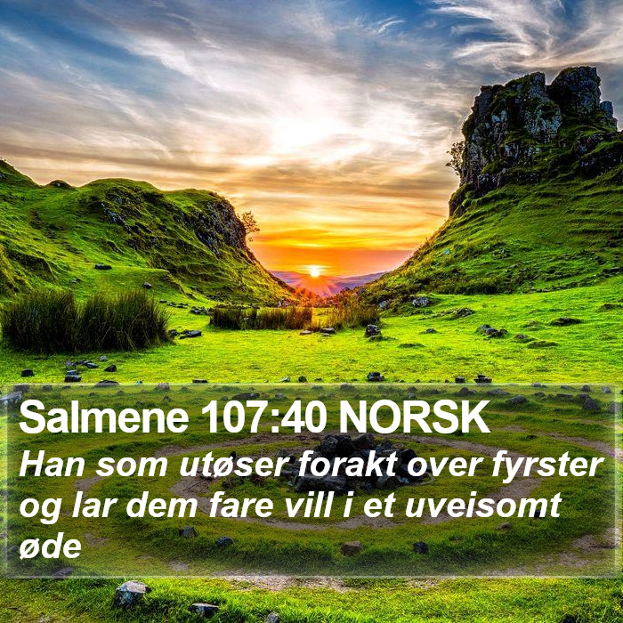 Salmene 107:40 NORSK Bible Study