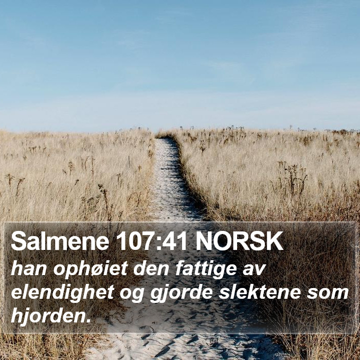 Salmene 107:41 NORSK Bible Study