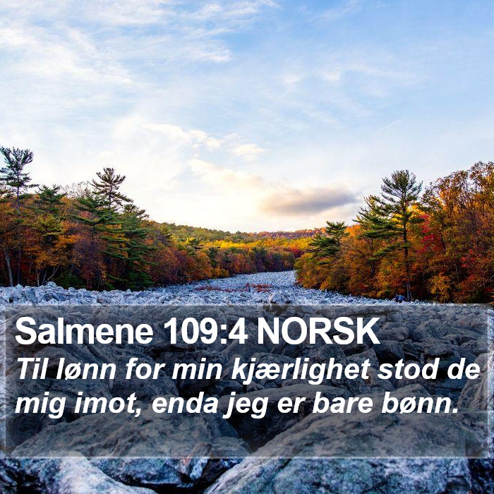 Salmene 109:4 NORSK Bible Study