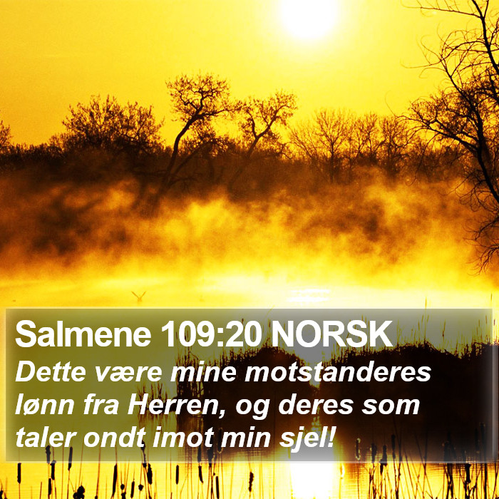 Salmene 109:20 NORSK Bible Study