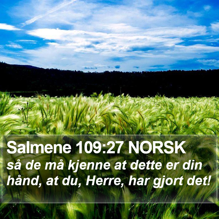 Salmene 109:27 NORSK Bible Study