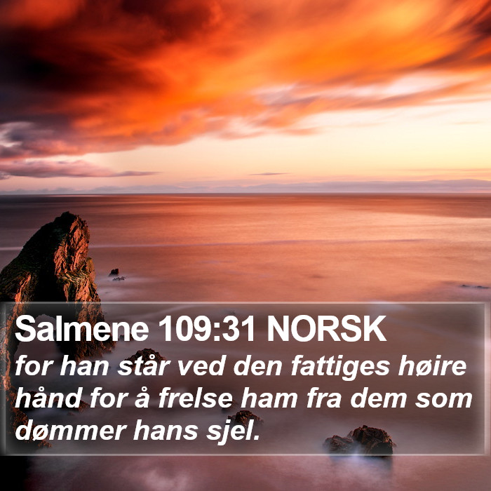 Salmene 109:31 NORSK Bible Study