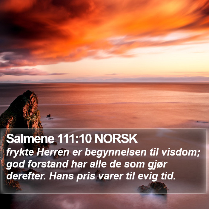 Salmene 111:10 NORSK Bible Study