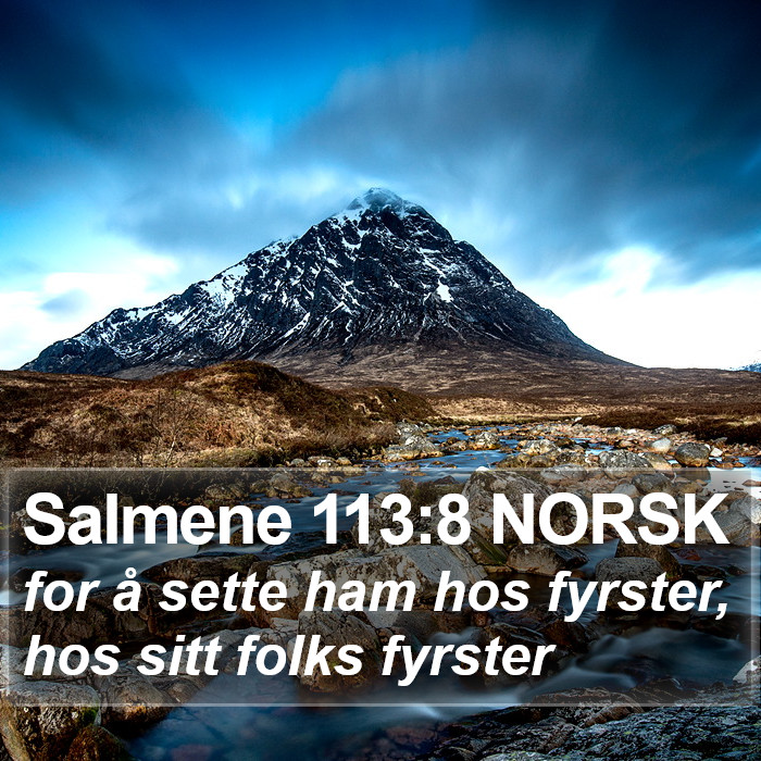 Salmene 113:8 NORSK Bible Study