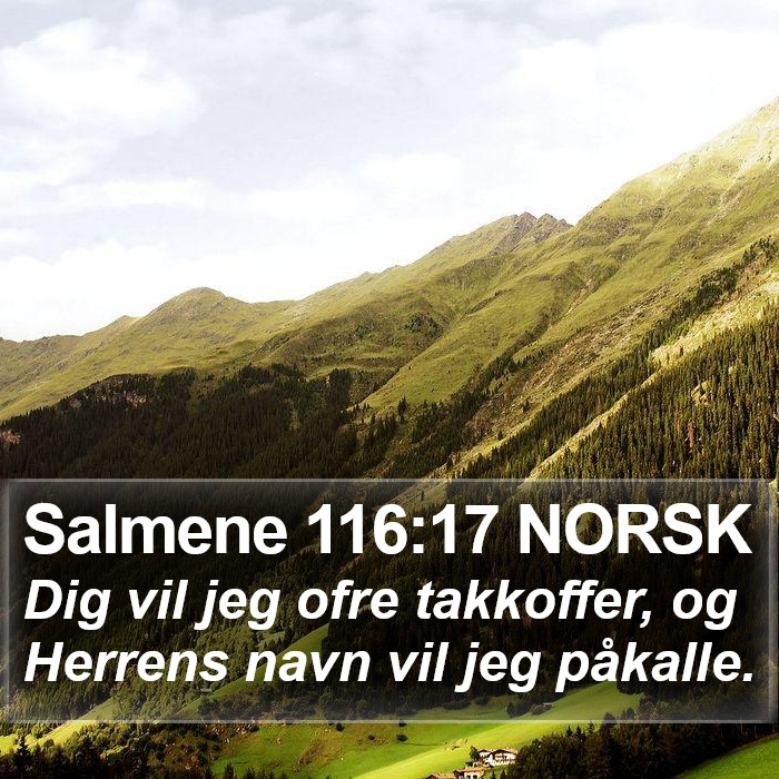 Salmene 116:17 NORSK Bible Study