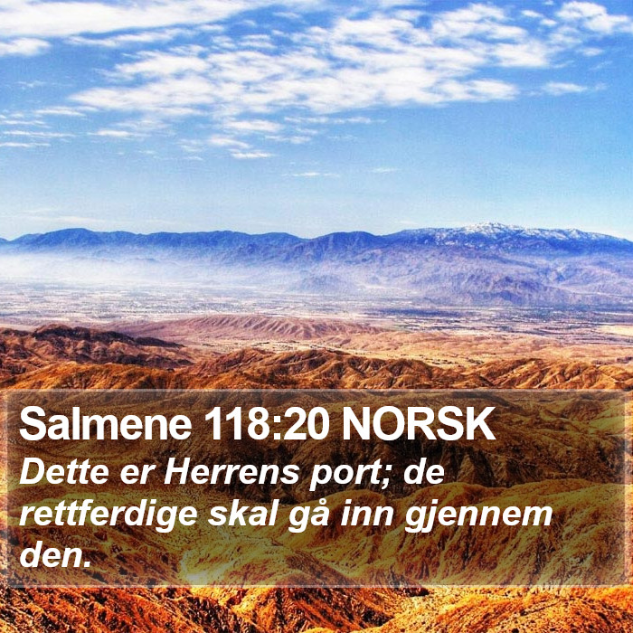 Salmene 118:20 NORSK Bible Study