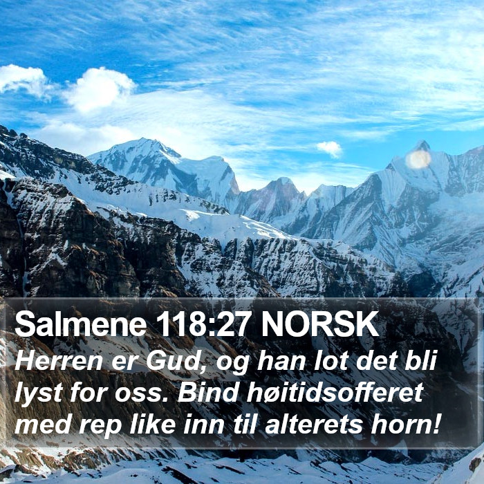 Salmene 118:27 NORSK Bible Study