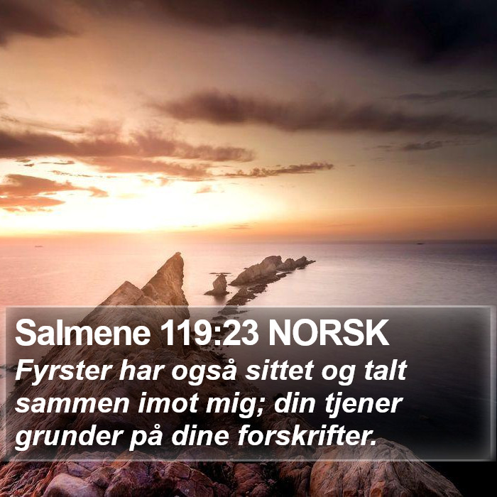 Salmene 119:23 NORSK Bible Study