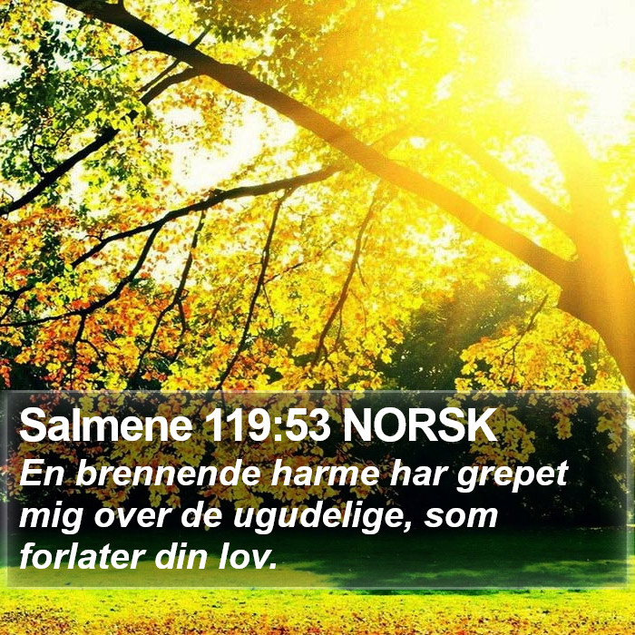 Salmene 119:53 NORSK Bible Study